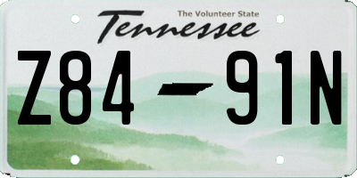 TN license plate Z8491N