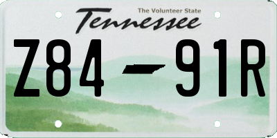 TN license plate Z8491R