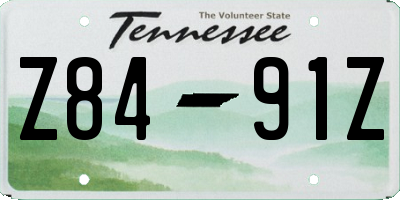 TN license plate Z8491Z