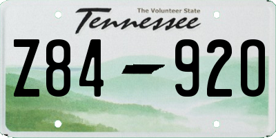 TN license plate Z8492O