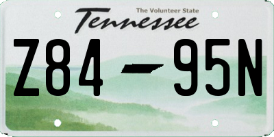 TN license plate Z8495N