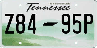 TN license plate Z8495P
