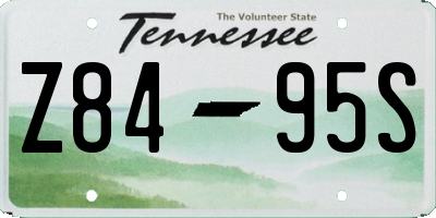 TN license plate Z8495S
