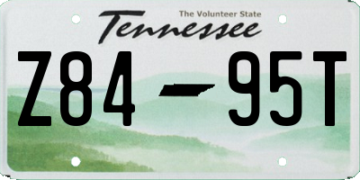 TN license plate Z8495T