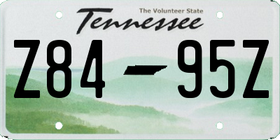 TN license plate Z8495Z