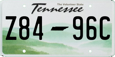 TN license plate Z8496C