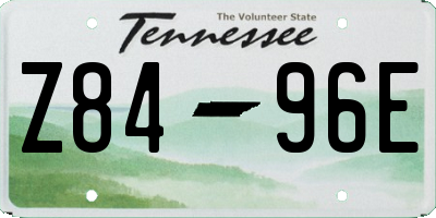 TN license plate Z8496E