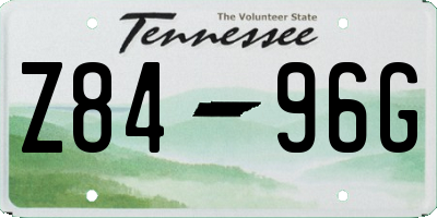 TN license plate Z8496G