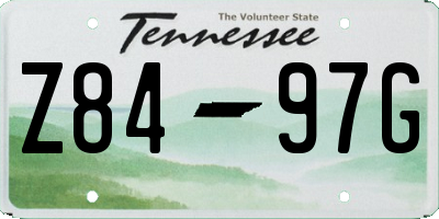 TN license plate Z8497G