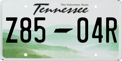 TN license plate Z8504R