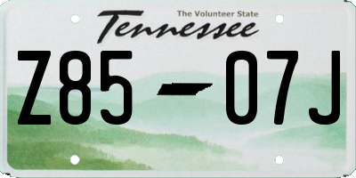 TN license plate Z8507J