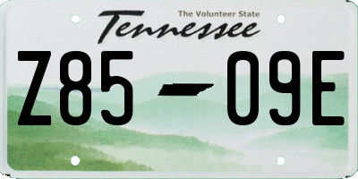 TN license plate Z8509E