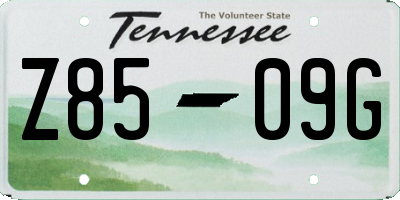 TN license plate Z8509G