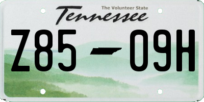 TN license plate Z8509H