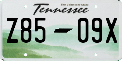 TN license plate Z8509X