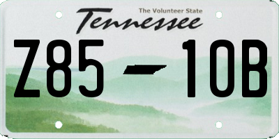 TN license plate Z8510B