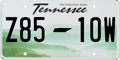 TN license plate Z8510W