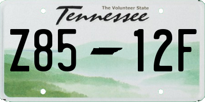 TN license plate Z8512F