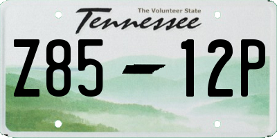 TN license plate Z8512P