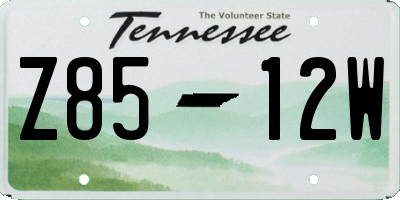 TN license plate Z8512W