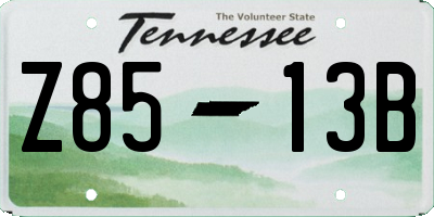 TN license plate Z8513B