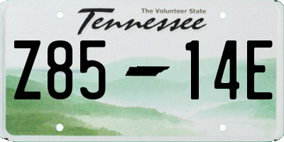 TN license plate Z8514E