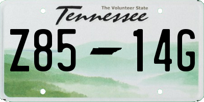 TN license plate Z8514G