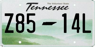 TN license plate Z8514L