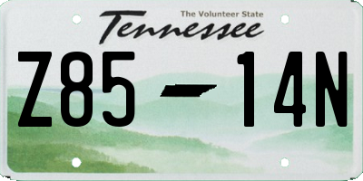 TN license plate Z8514N