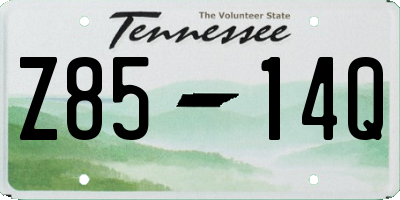 TN license plate Z8514Q