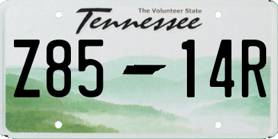 TN license plate Z8514R