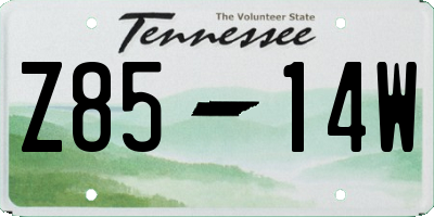 TN license plate Z8514W
