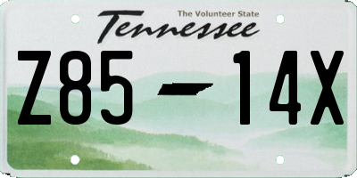 TN license plate Z8514X