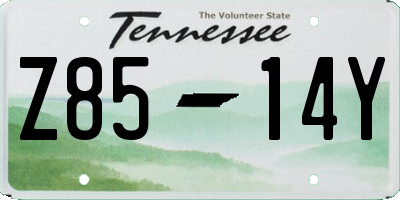 TN license plate Z8514Y