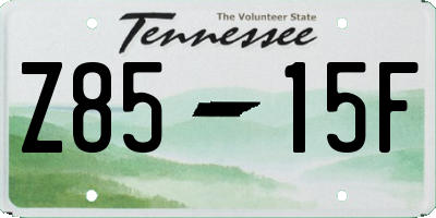 TN license plate Z8515F
