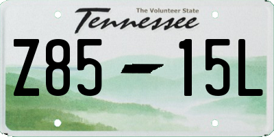 TN license plate Z8515L