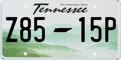 TN license plate Z8515P