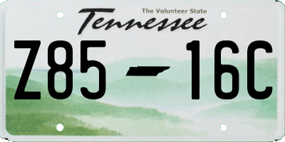 TN license plate Z8516C