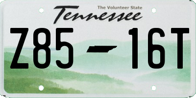 TN license plate Z8516T