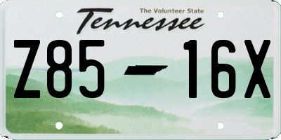 TN license plate Z8516X