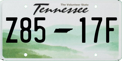 TN license plate Z8517F