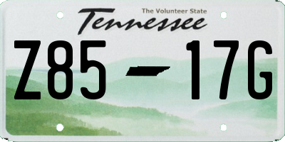 TN license plate Z8517G