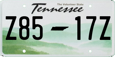 TN license plate Z8517Z