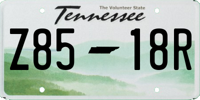 TN license plate Z8518R