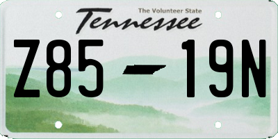 TN license plate Z8519N