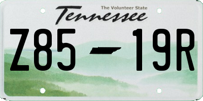 TN license plate Z8519R