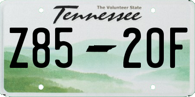 TN license plate Z8520F