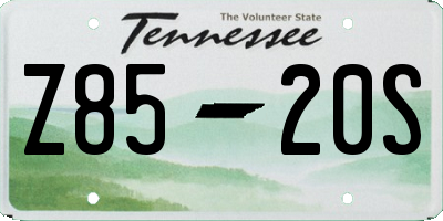 TN license plate Z8520S