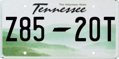 TN license plate Z8520T