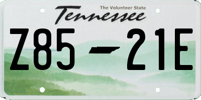 TN license plate Z8521E